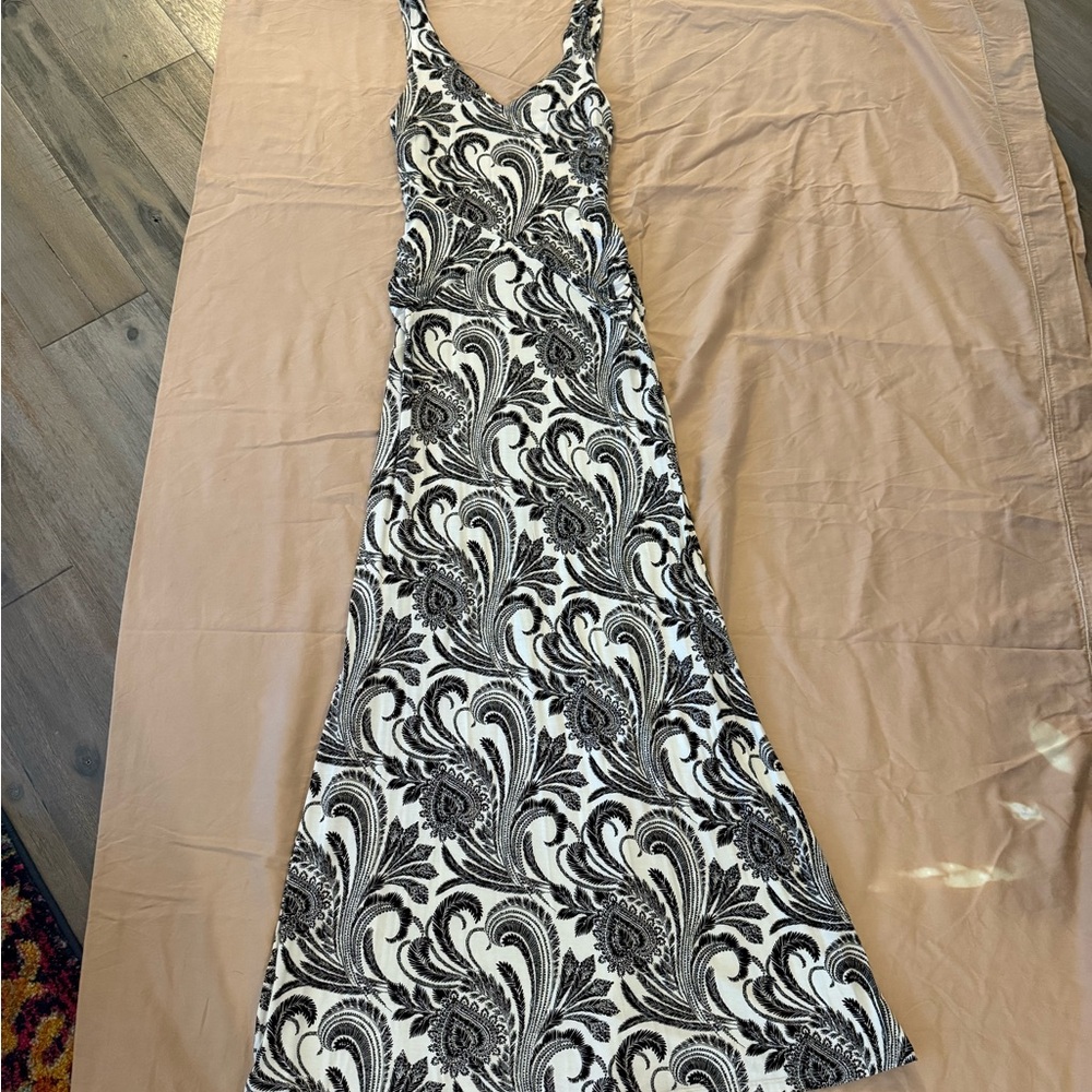 INC International Concepts Monochrome Patterned Maxi Dress